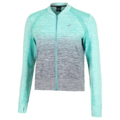Best Sale Seamless Running Jacket Women - Petrol, Dark Blue Running Clothing
