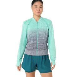 Best Sale Seamless Running Jacket Women - Petrol, Dark Blue Running Clothing