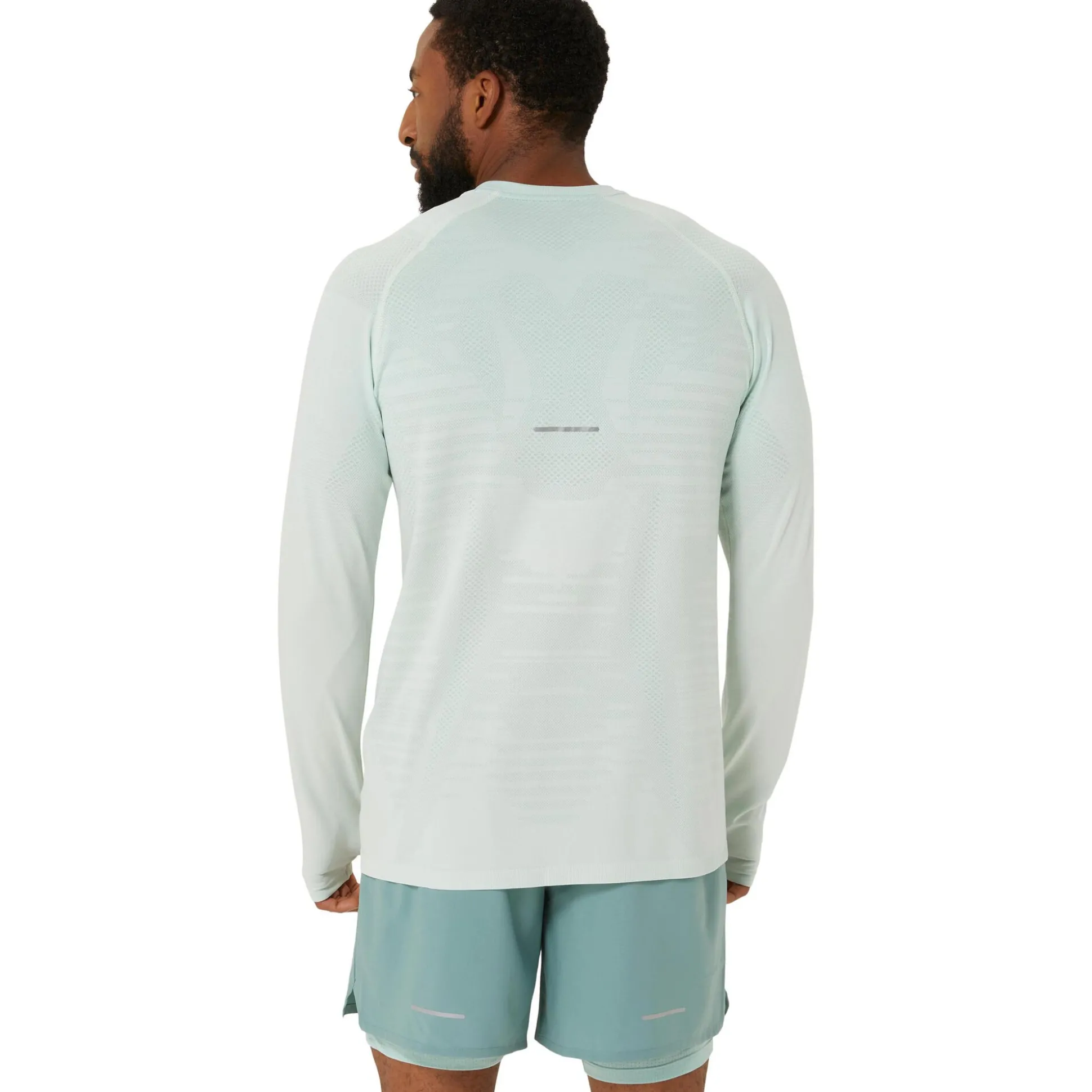 Clearance Seamless Running Shirt Men - Sage, Cream Running Clothing