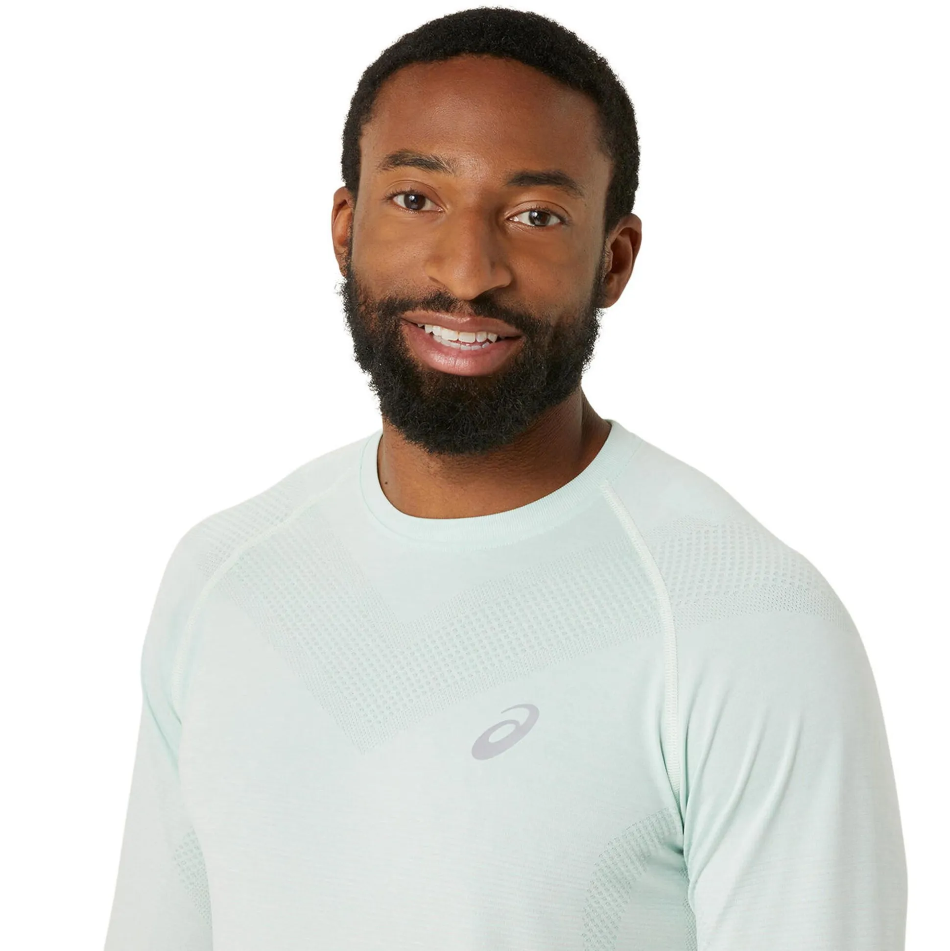 Clearance Seamless Running Shirt Men - Sage, Cream Running Clothing