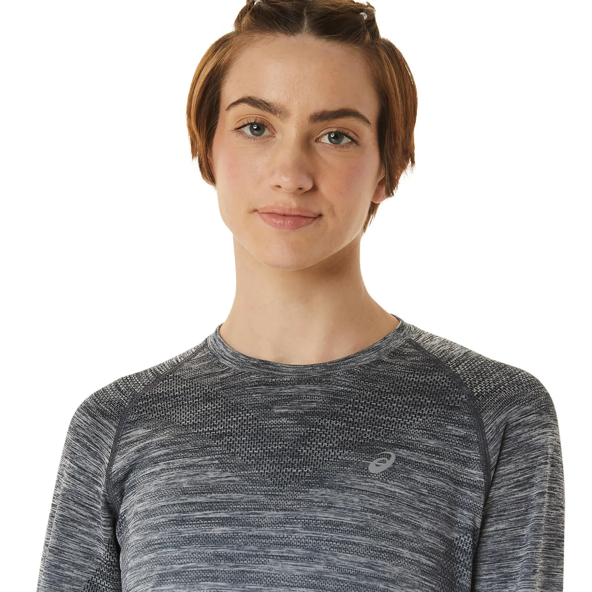 Sale Seamless Running Top Women - White, Grey Running Clothing