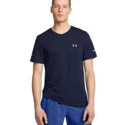 Shop Seamless Stride Running Shirt Men - Dark Blue Running Clothing