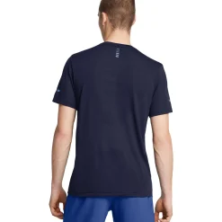 Shop Seamless Stride Running Shirt Men - Dark Blue Running Clothing