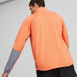 Discount Seasons Raincell Half-Zip Running Top Men - Orange, Grey Running Clothing