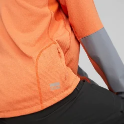 Discount Seasons Raincell Half-Zip Running Top Men - Orange, Grey Running Clothing