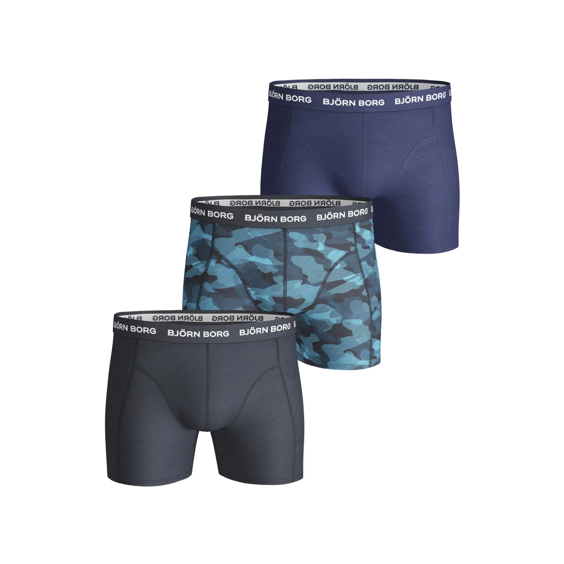 Sale Shadeline Sammy Boxer Shorts 3 Pack Men - Blue, Multicoloured Underwear
