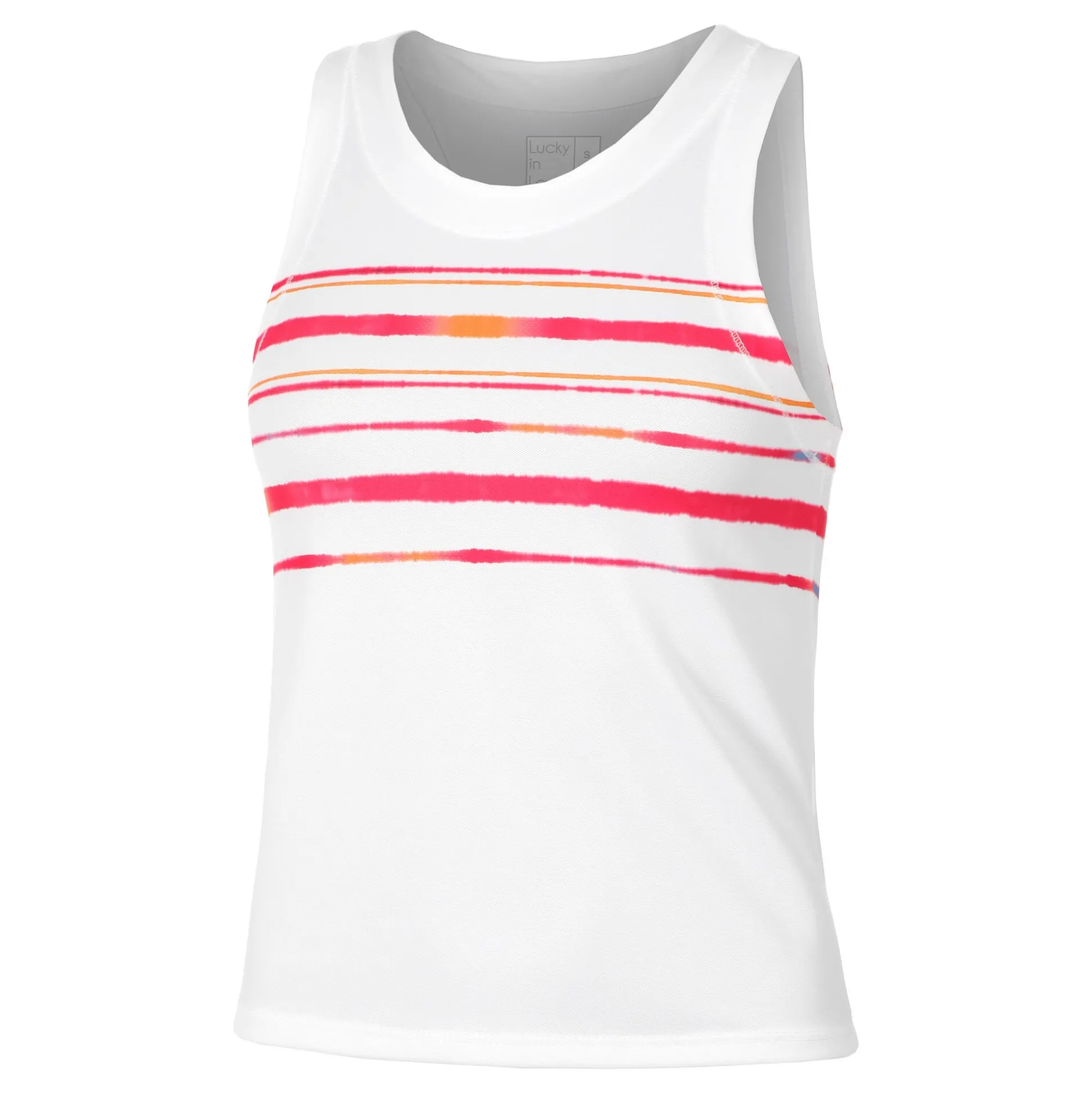 Fashion Shock N' Awe Tank Top Women - White, Coral Tops