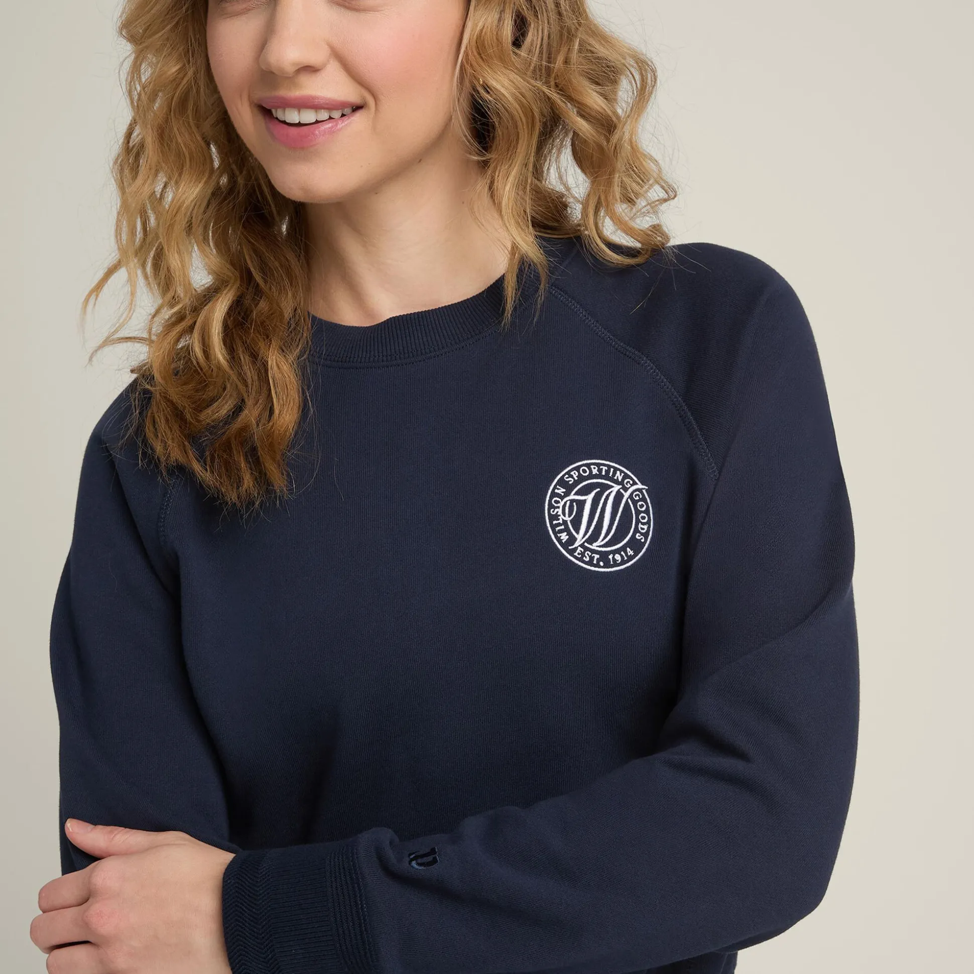 Cheap Sideline Crew Sweatshirt Women - Dark Blue Hoodies & Sweaters