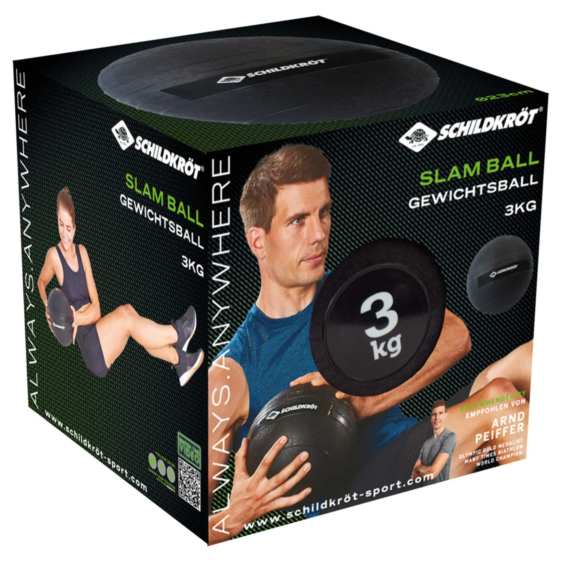 New Slamball Medicine Ball 3kg - Black, White Accessories