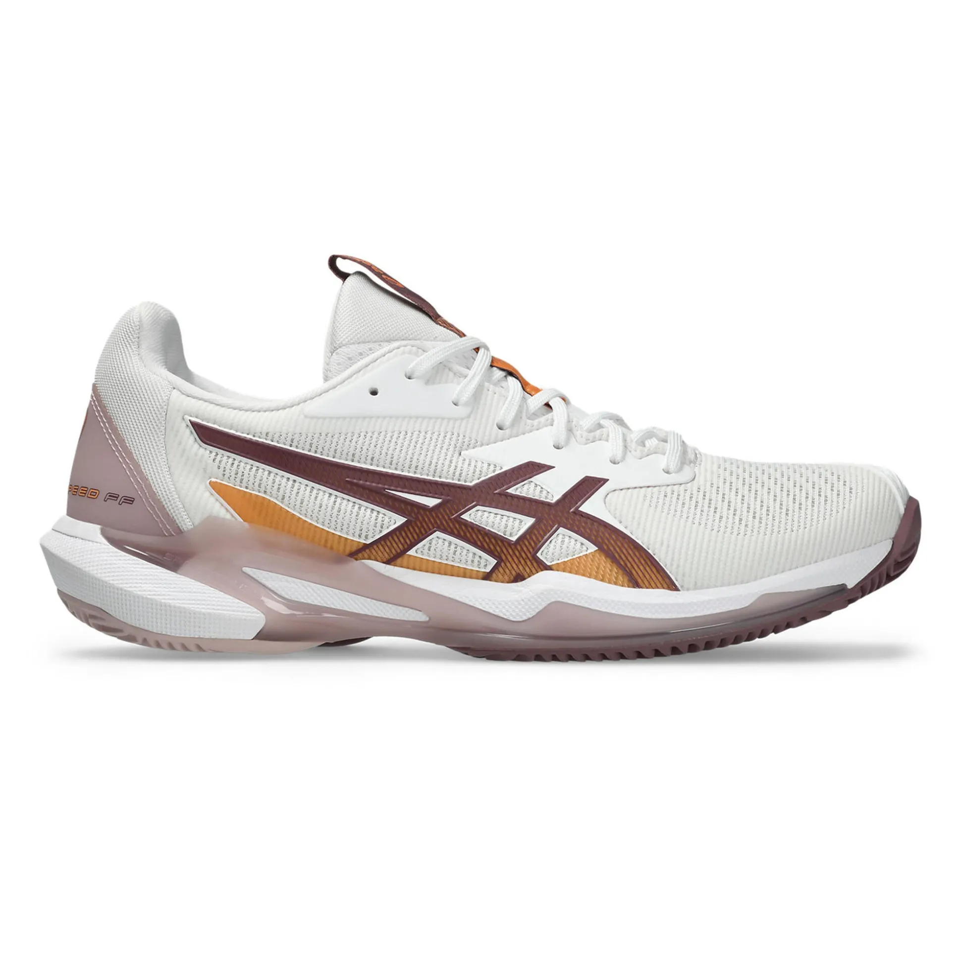 Clearance Solution Speed FF 3 Clay Court Shoe Women - White, Brown Clay Court Shoes