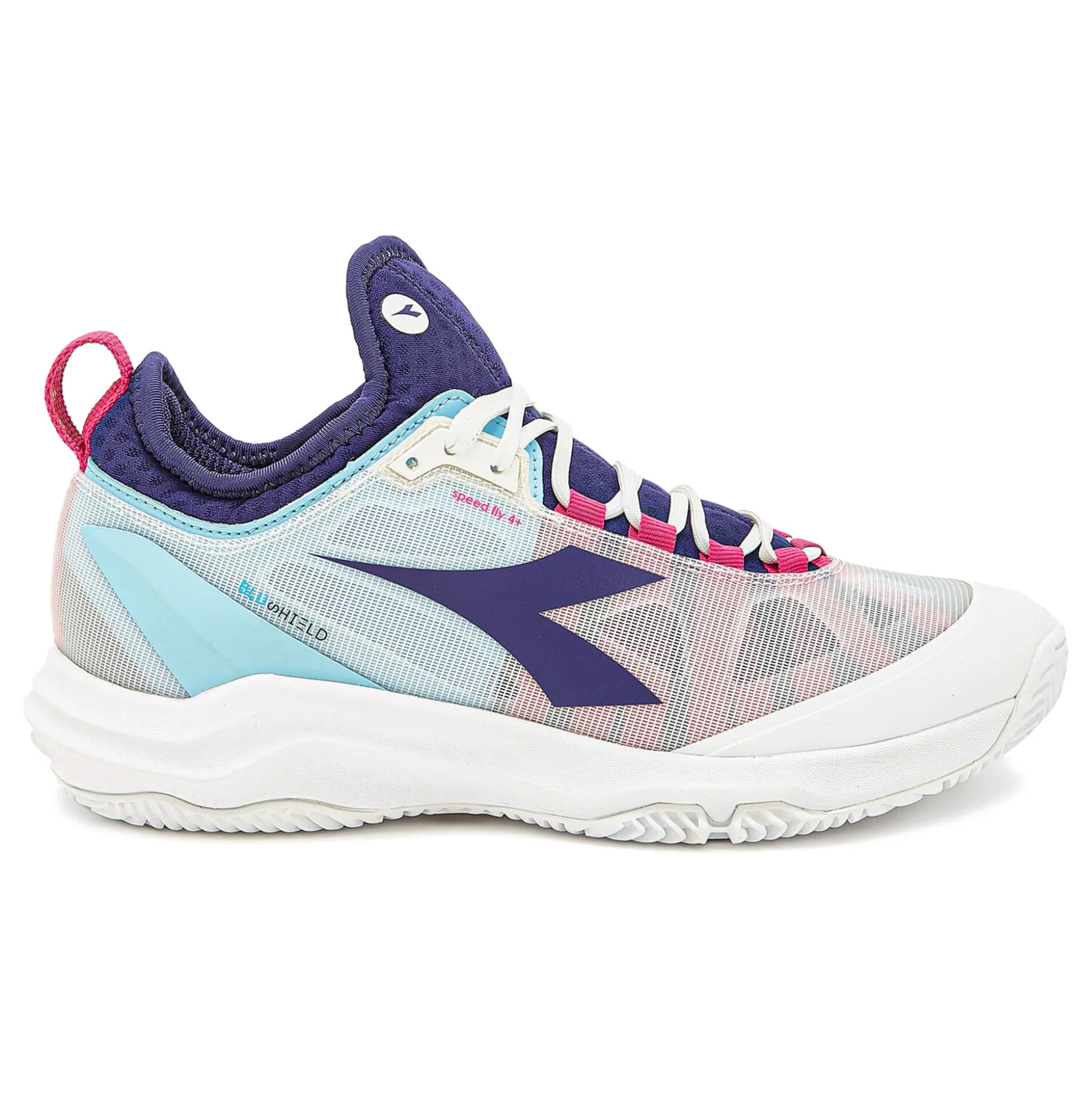 Sale Speed Blushield Fly 4+ Clay Court Shoe Women - White, Pink Clay Court Shoes