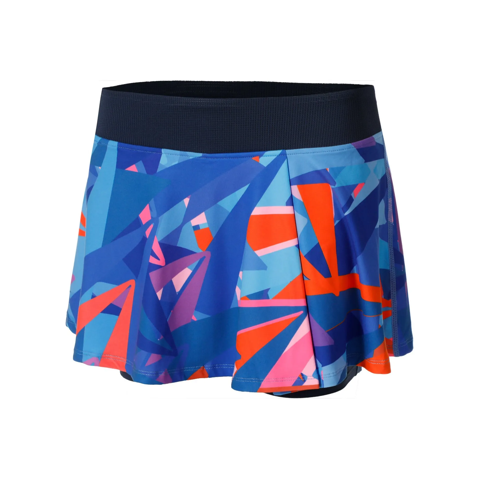 Discount Spike Printed Wavy Skirt Women - Dark Blue, Blue Skirts