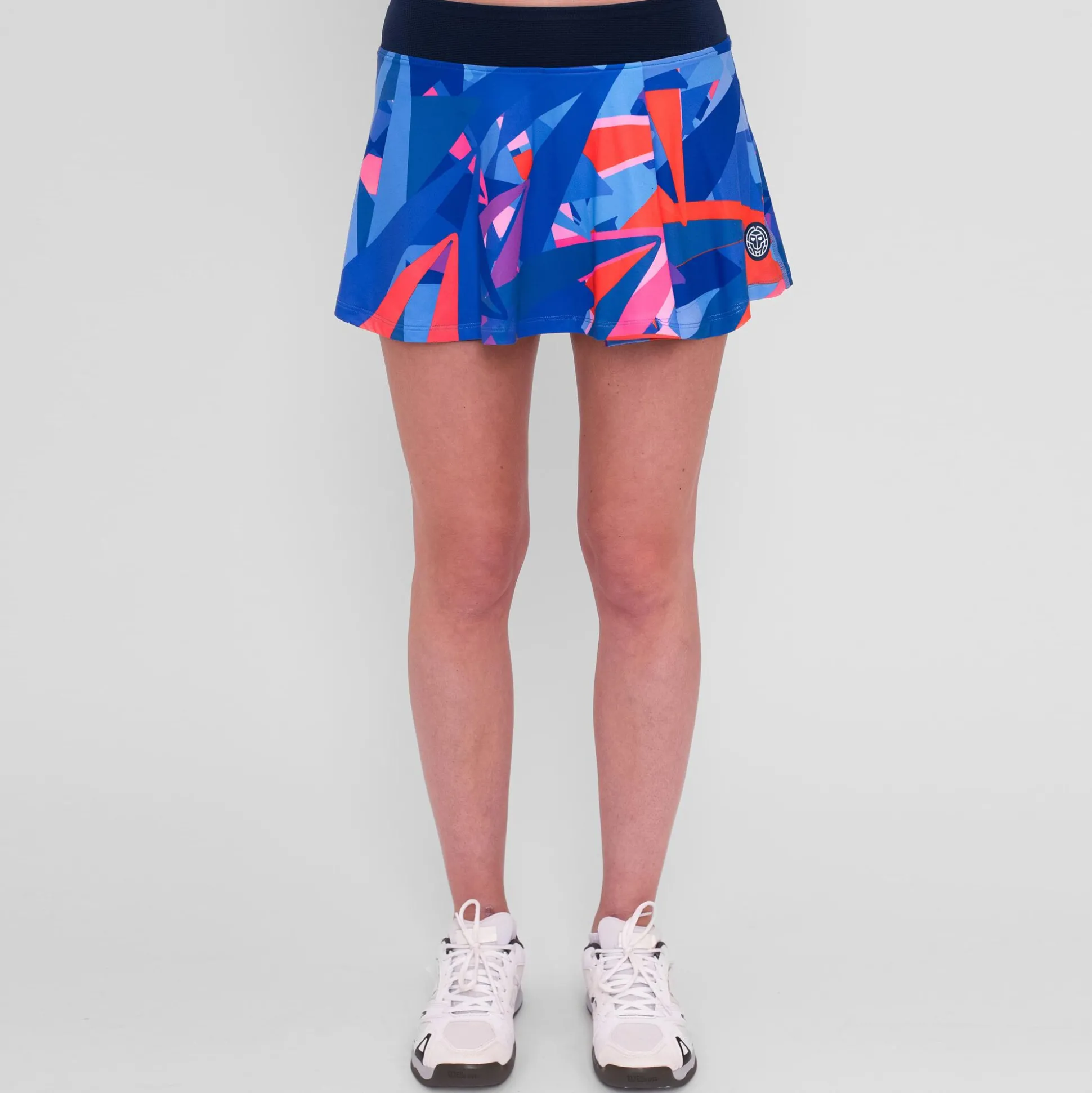 Discount Spike Printed Wavy Skirt Women - Dark Blue, Blue Skirts
