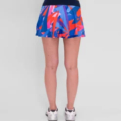Discount Spike Printed Wavy Skirt Women - Dark Blue, Blue Skirts