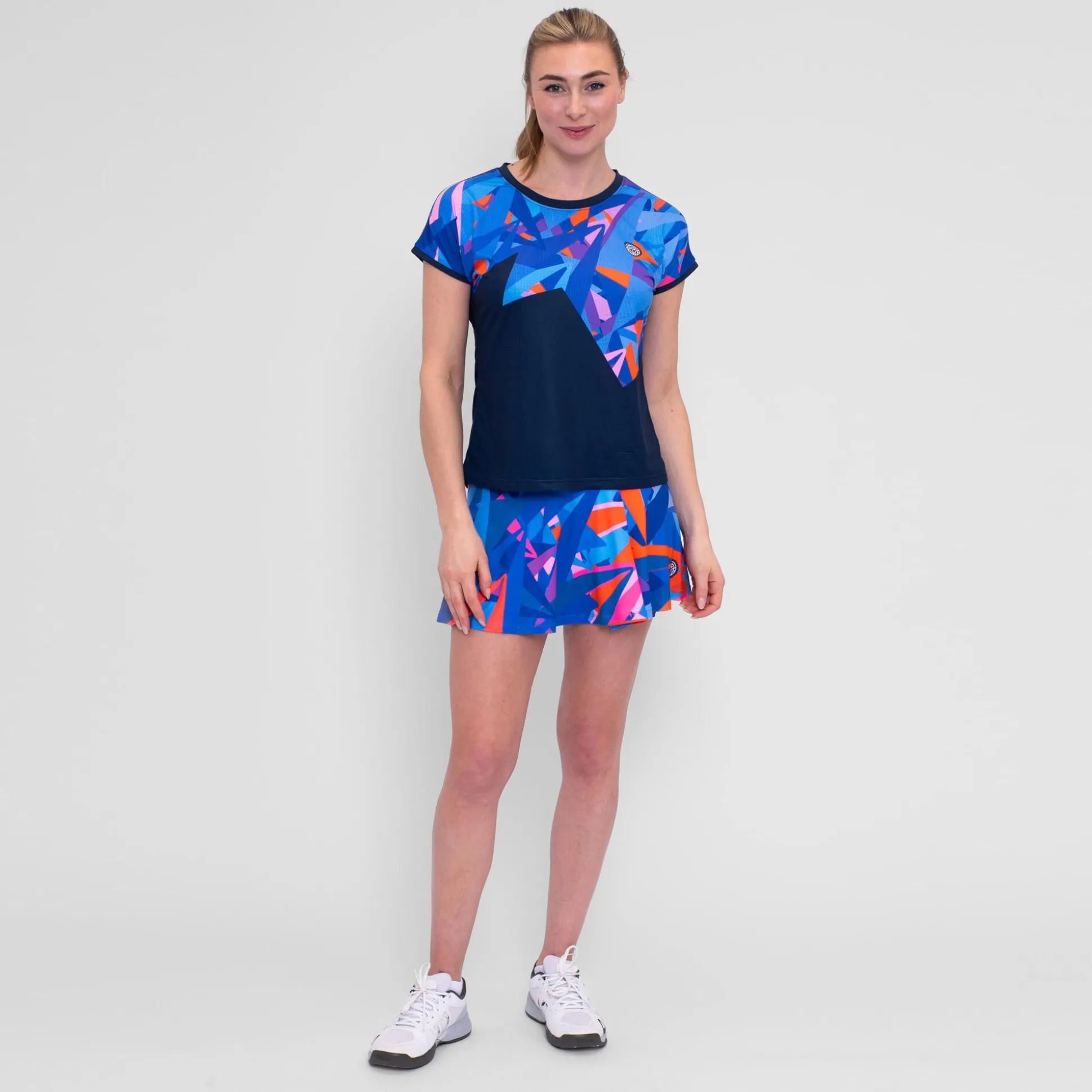 Discount Spike Printed Wavy Skirt Women - Dark Blue, Blue Skirts