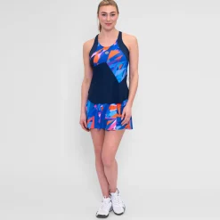 Discount Spike Printed Wavy Skirt Women - Dark Blue, Blue Skirts