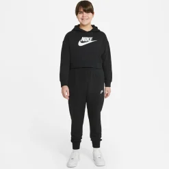 Sale Sportswear Club Fleece Training Pants Girls - Black, White Pants