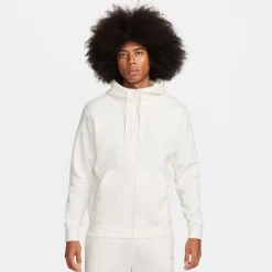 Outlet Sportswear Club Full Zip Hoodie Men - Cream, White Hoodies & Sweaters|Jackets