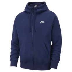 Discount Sportswear Club Zip Hoodie Men - Dark Blue, White Jackets