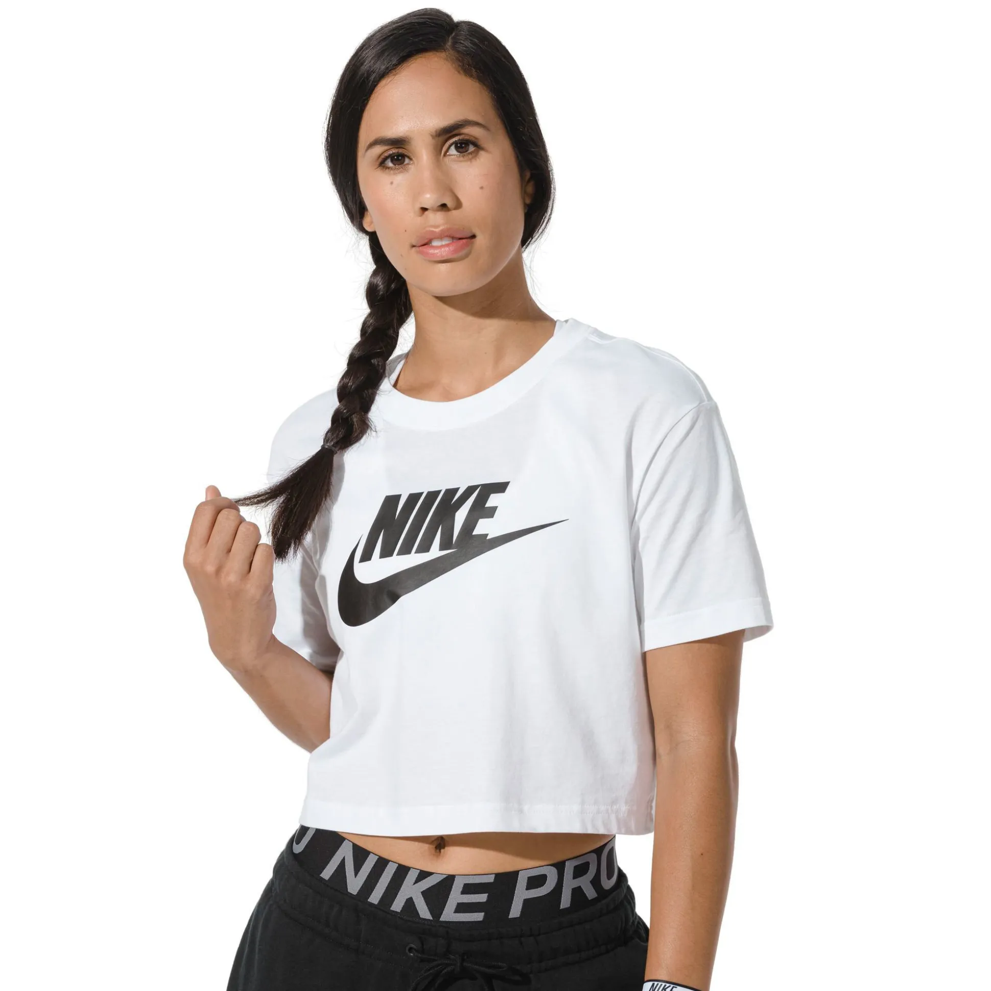 Best Sale Sportswear Essential Crop T-Shirt Women - White, Black Shirts