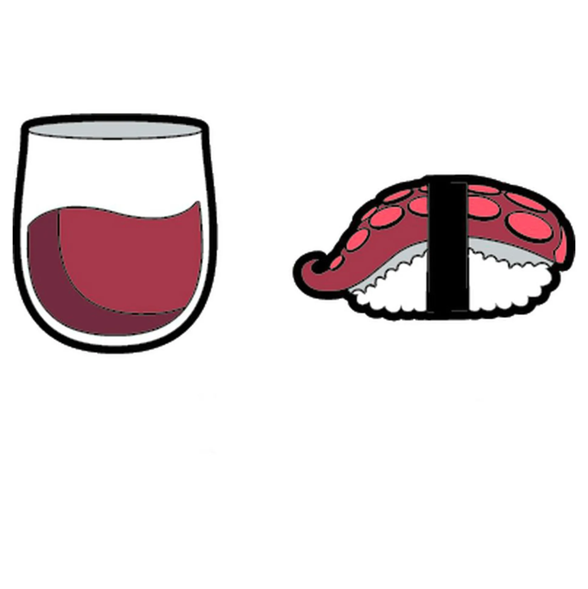 Shop String Things Wein, Tintenfisch Sushi Dampener In A Double-pack - Red, White Racket Accessories