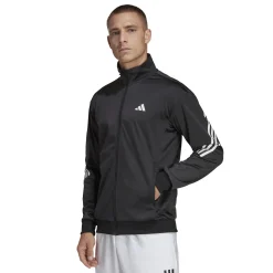 Hot 3-Stripes Knit Training Jacket Men - Black, White Jackets