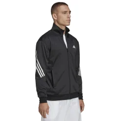 Hot 3-Stripes Knit Training Jacket Men - Black, White Jackets