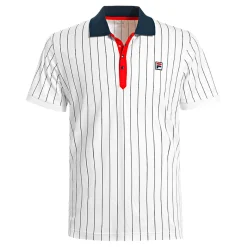 Shop Stripes Polo Men - White, Dark Blue Shirts