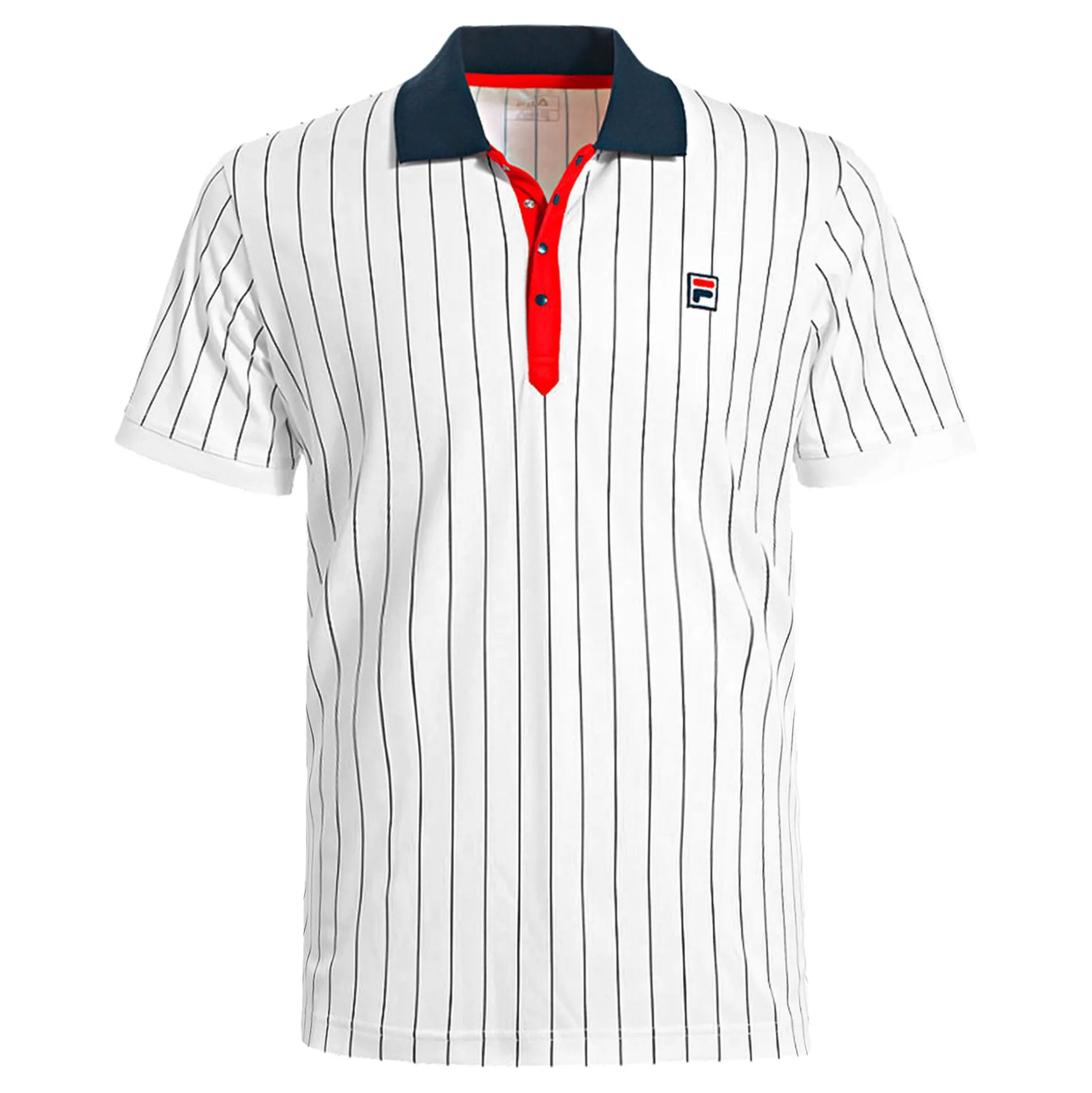Shop Stripes Polo Men - White, Dark Blue Shirts