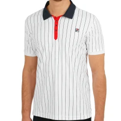Shop Stripes Polo Men - White, Dark Blue Shirts