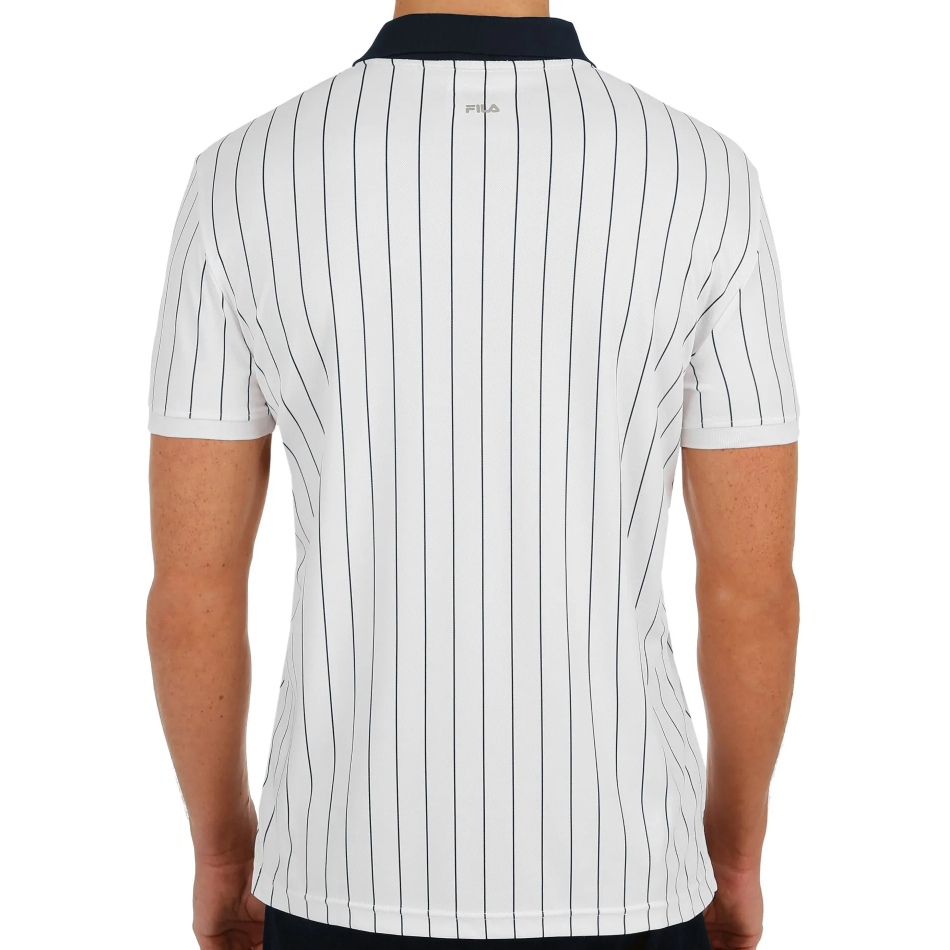 Shop Stripes Polo Men - White, Dark Blue Shirts