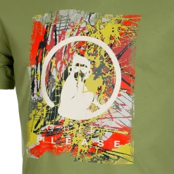 Sale Summerbreeze Graffity T-Shirt Men - Olive, Multicoloured Shirts
