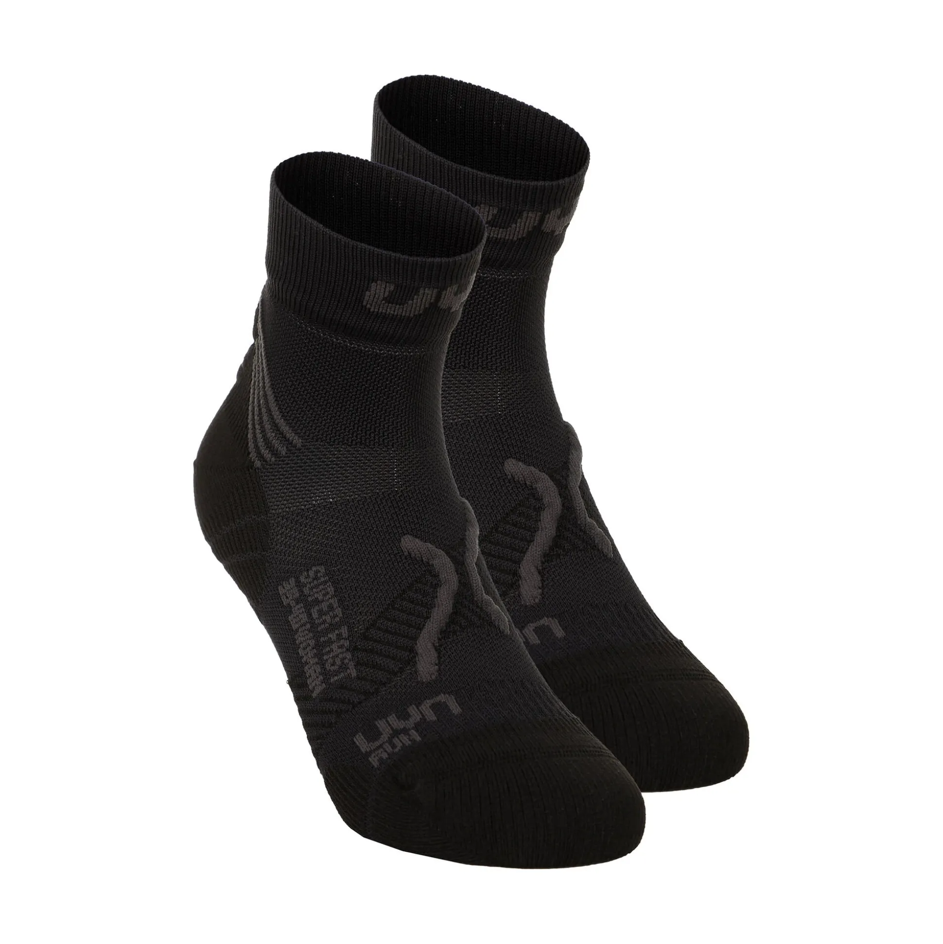 Sale Super Fast Running Socks 2 Pack Men - Black, Anthracite Running Clothing