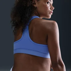 Online Swoosh Medium Support Sports Bras Women - Light Blue, White Sports Bras