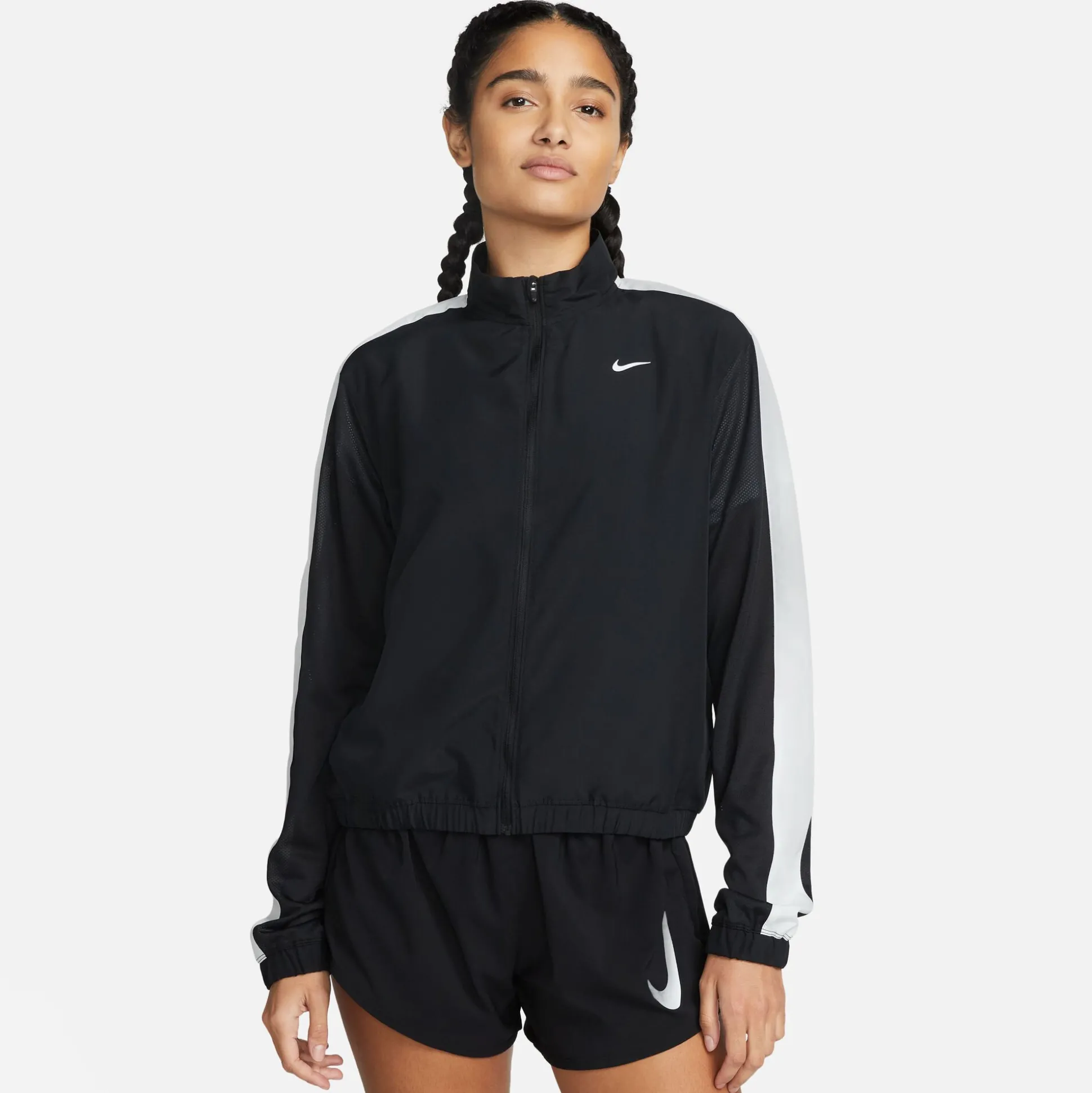 Sale Swoosh Running Jacket Women - Black, Grey Running Clothing