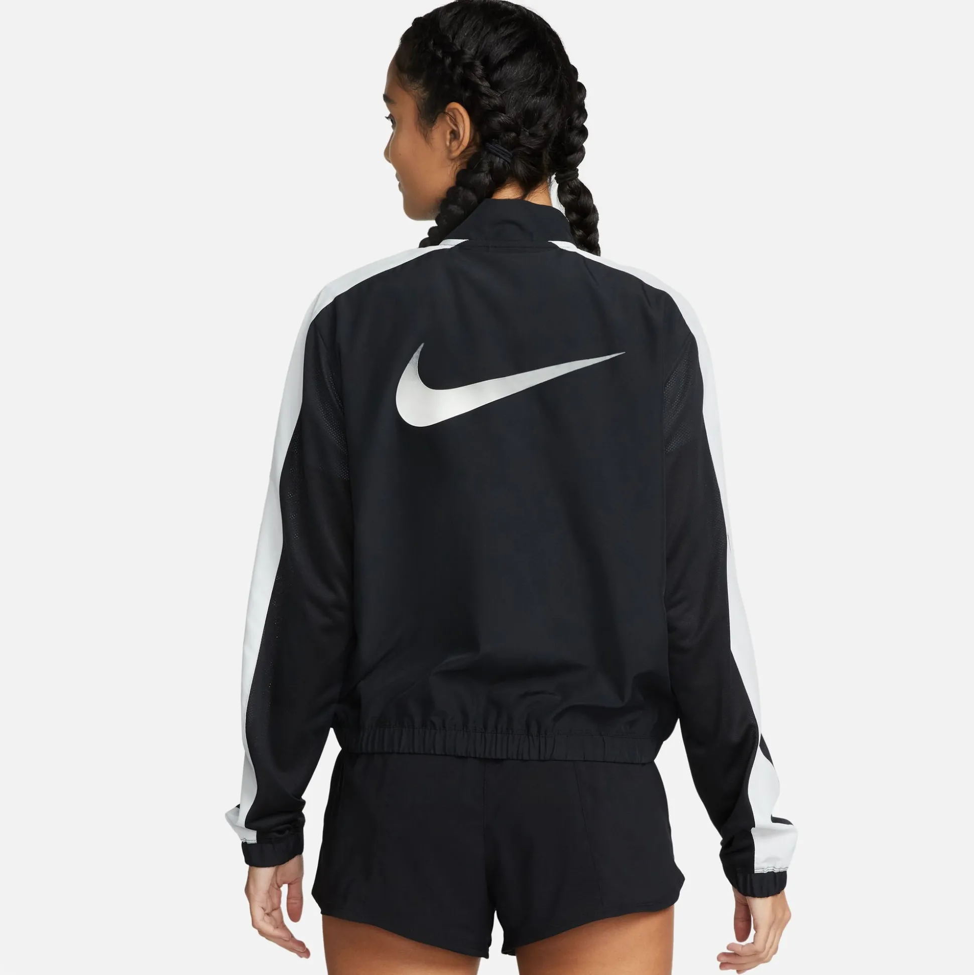 Sale Swoosh Running Jacket Women - Black, Grey Running Clothing