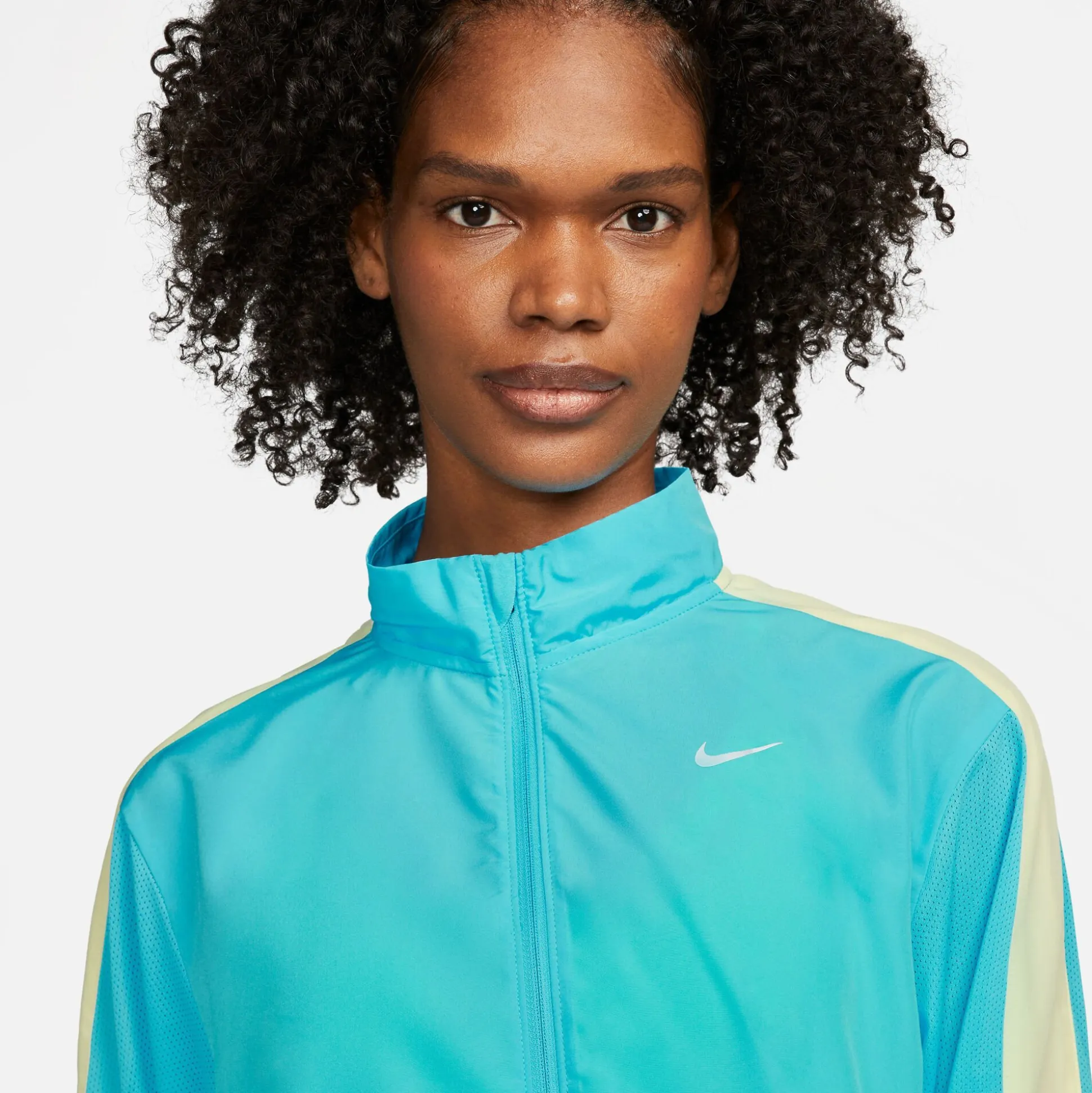 New Swoosh Running Jacket Women - Blue, Yellow Running Clothing