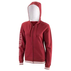 Discount Team II Zip Hoodie Women - Dark Red, White Jackets