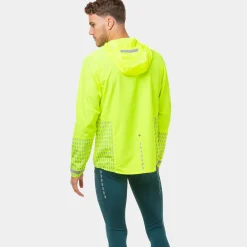 Online Tech Afterhours Running Jacket Men - Neon Yellow Running Clothing