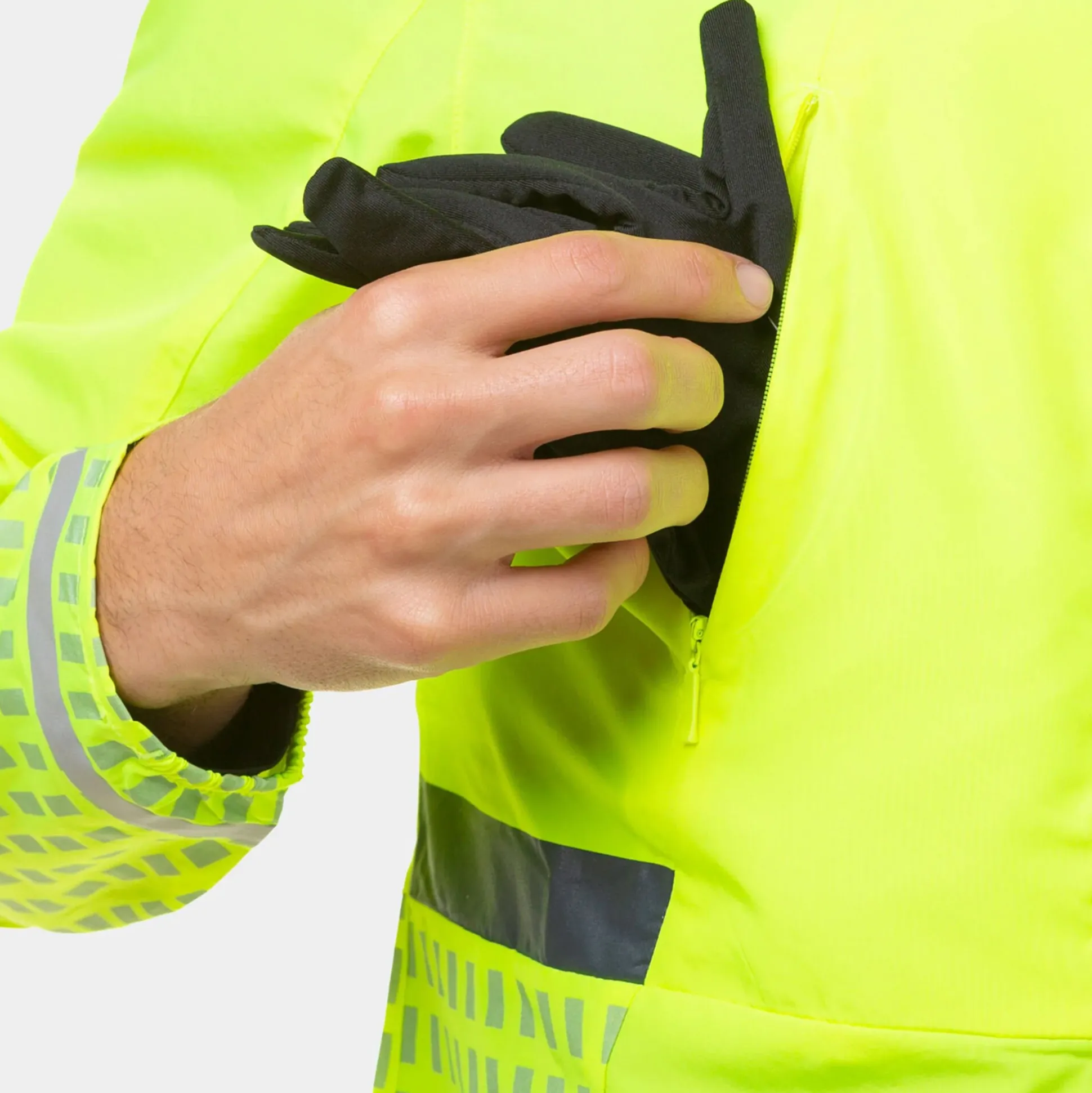 Online Tech Afterhours Running Jacket Men - Neon Yellow Running Clothing