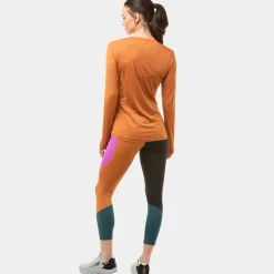Store Tech Crop Running Tights Women - Petrol, Multicoloured Running Clothing