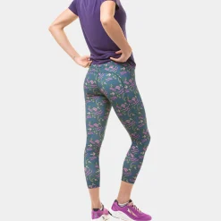 Shop Tech Crop Running Tights Women - Petrol, Multicoloured Running Clothing