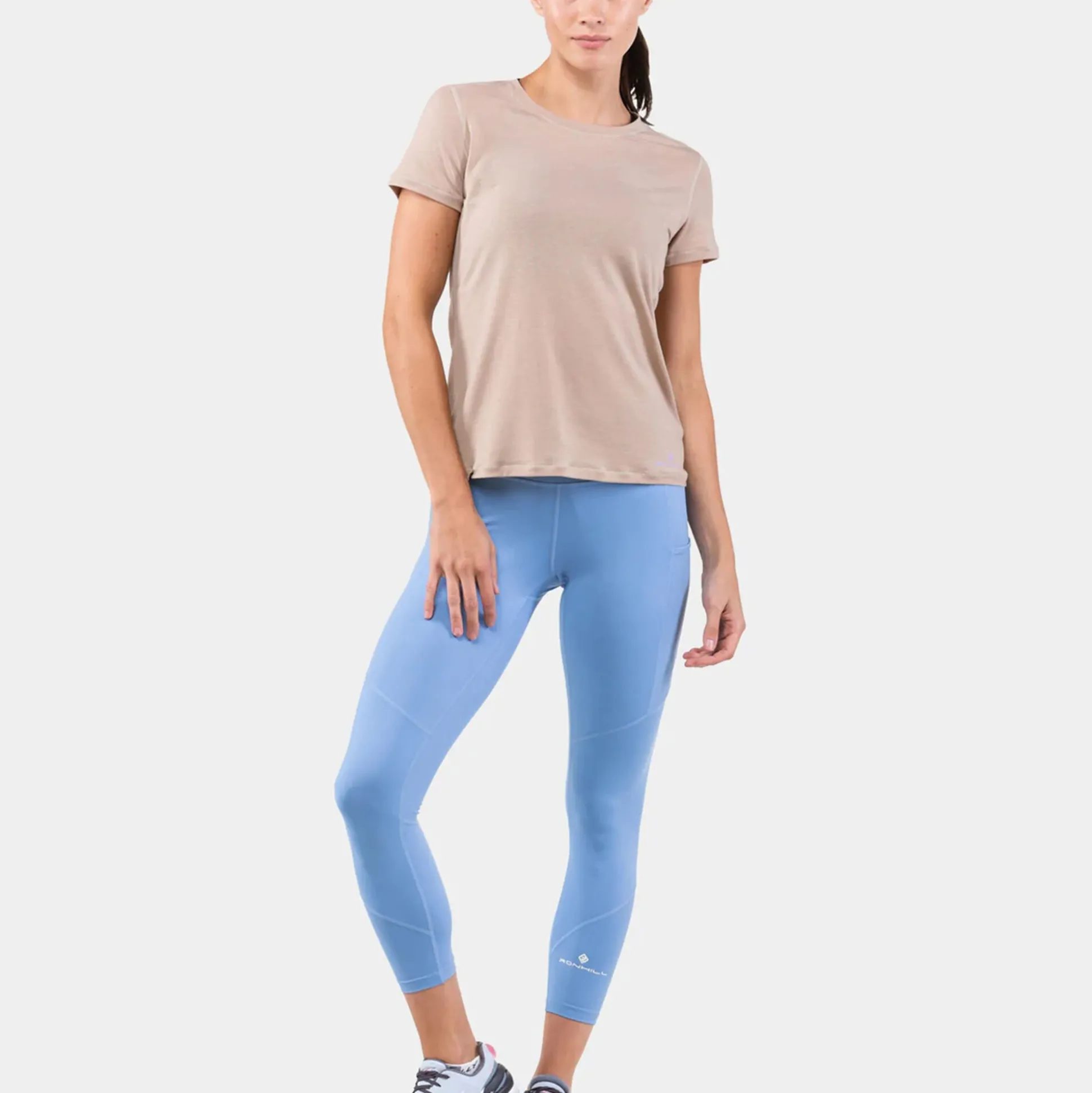 Best Tech Crop Tight Women - Light Blue Pants|Running Clothing