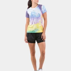 Sale Tech Golden Hour Running Shirt Women - Violet, Yellow Running Clothing
