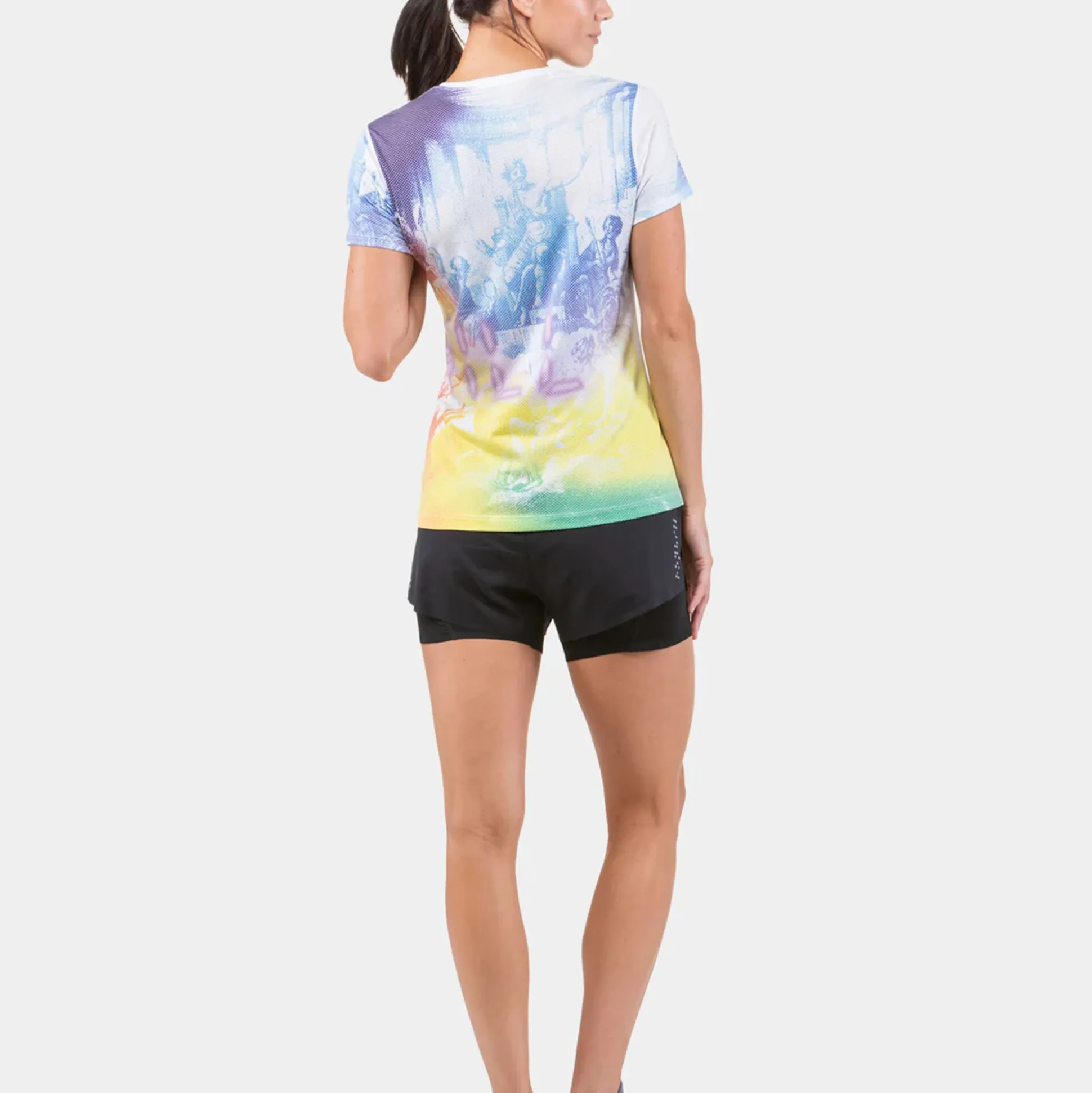 Sale Tech Golden Hour Running Shirt Women - Violet, Yellow Running Clothing