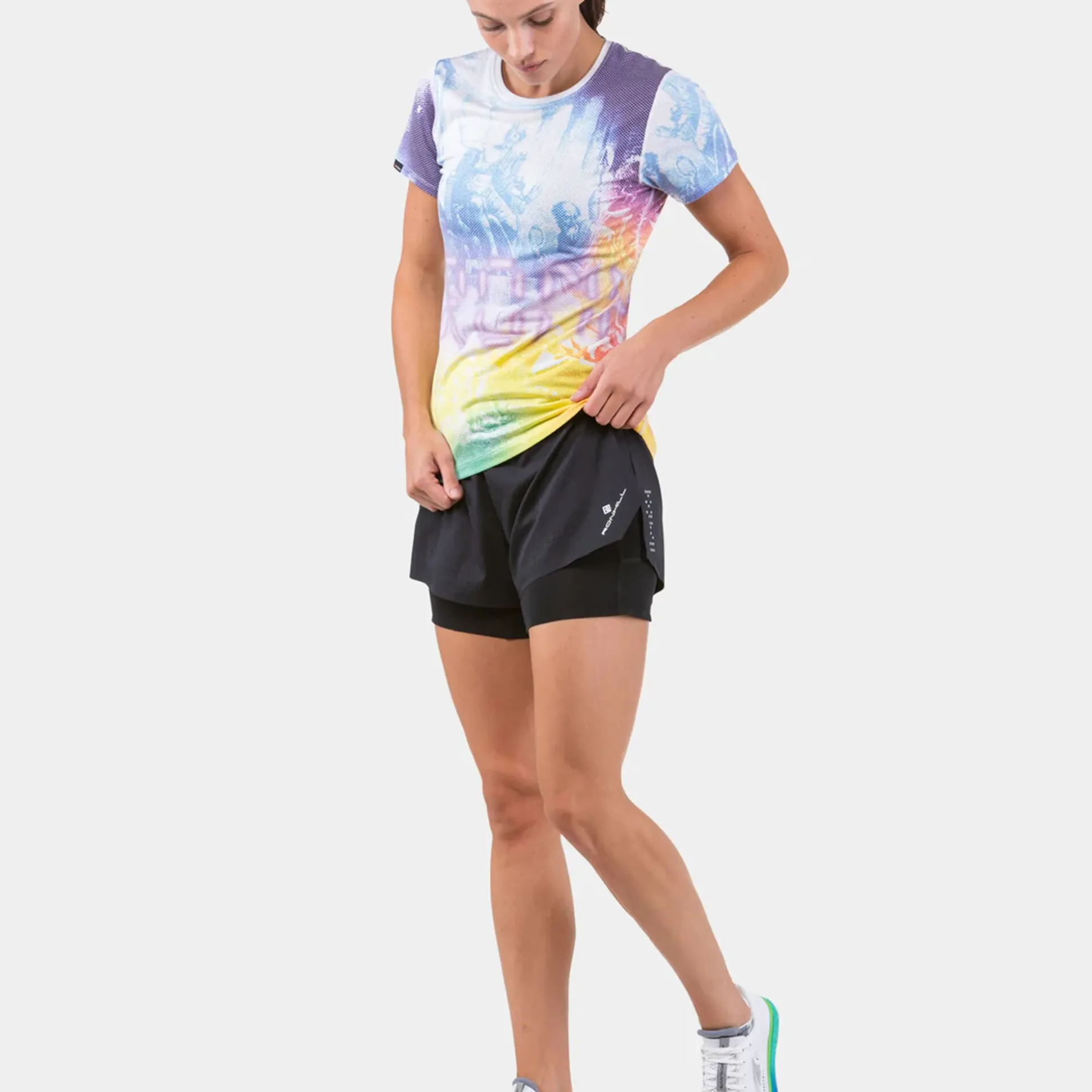 Sale Tech Golden Hour Running Shirt Women - Violet, Yellow Running Clothing