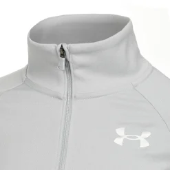 Online Tech Graphic Half-Zip Long Sleeve Girls - Lightgrey, Silver Shirts