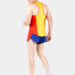 Best Sale Tech Revive Racer Tank Top Men - Red, Yellow Running Clothing|Tops