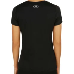 Cheap Tech Solid T-Shirt Women - Black, Silver Shirts