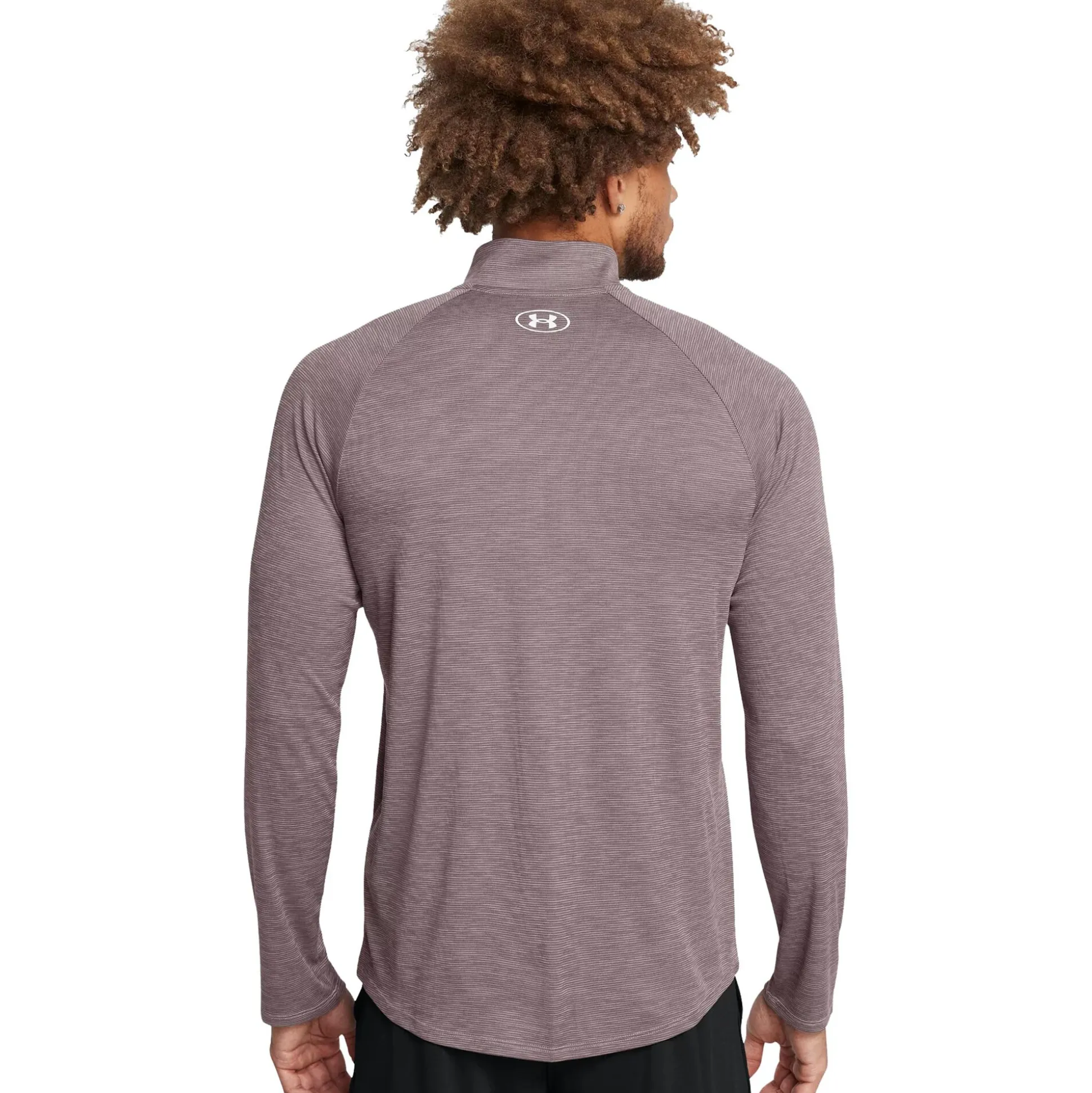 Cheap Tech Textured 1/2 Zip Long Sleeve Men - Shirts